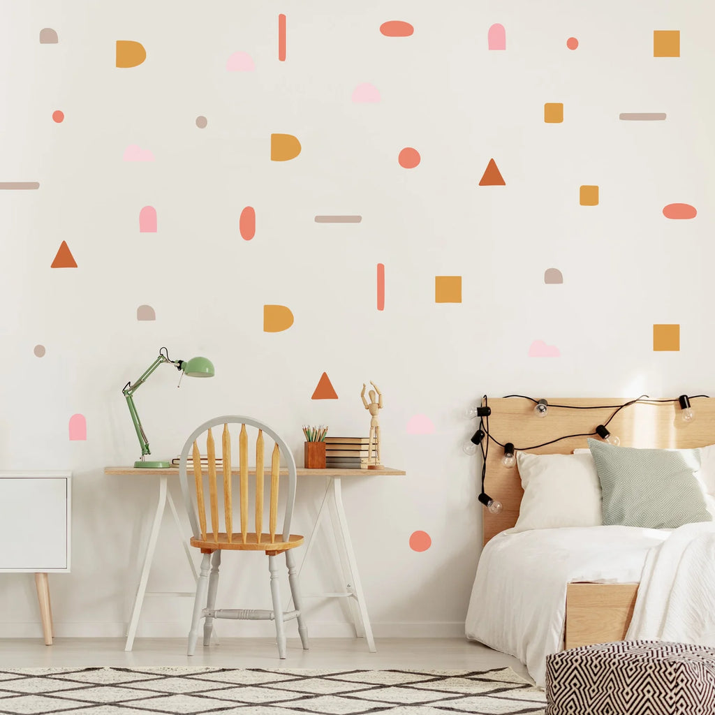 Abstracts Multi Warm Wall Decals - Decals - Abstract Shapes