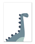 Blue Dinosaur and Happy Dinosaur Print