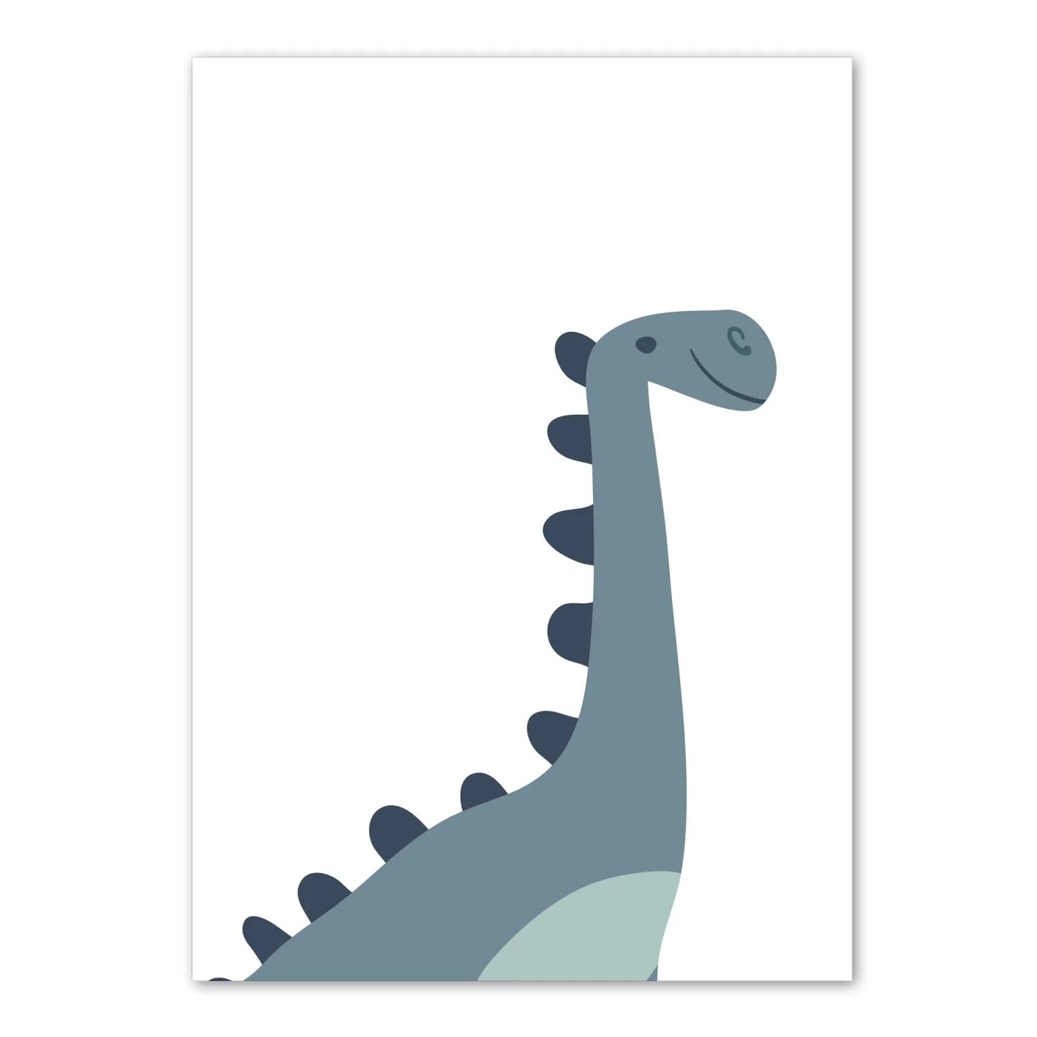 Blue Dinosaur Print