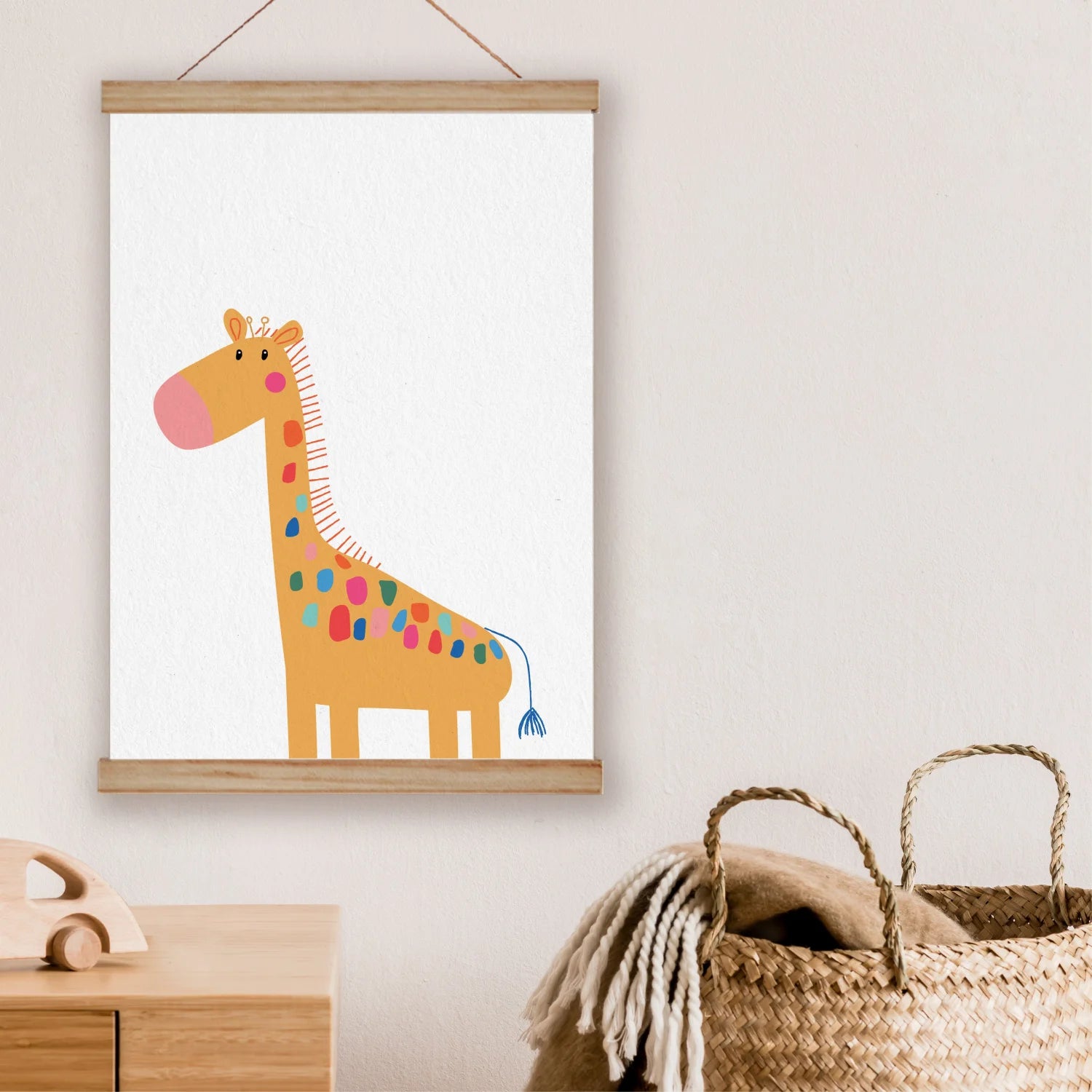Bright Giraffe Print - Prints Animals