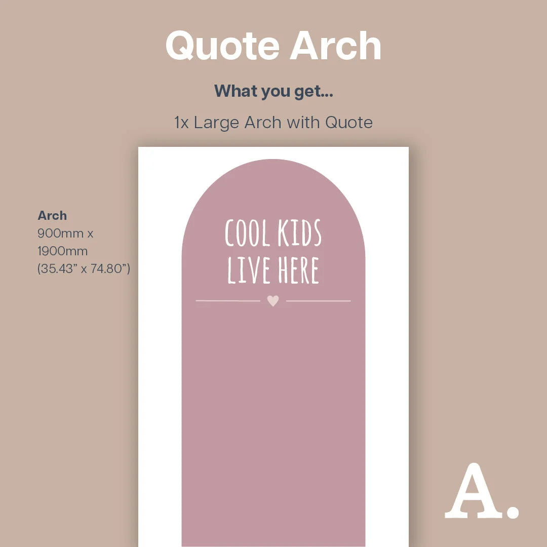 Cool Kids Live Here Arch - Decals Quote Arches