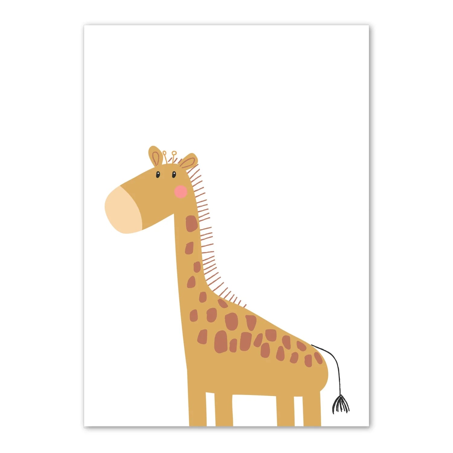Cute Lion Giraffe and Multi Alphabet Print - Prints Animals
