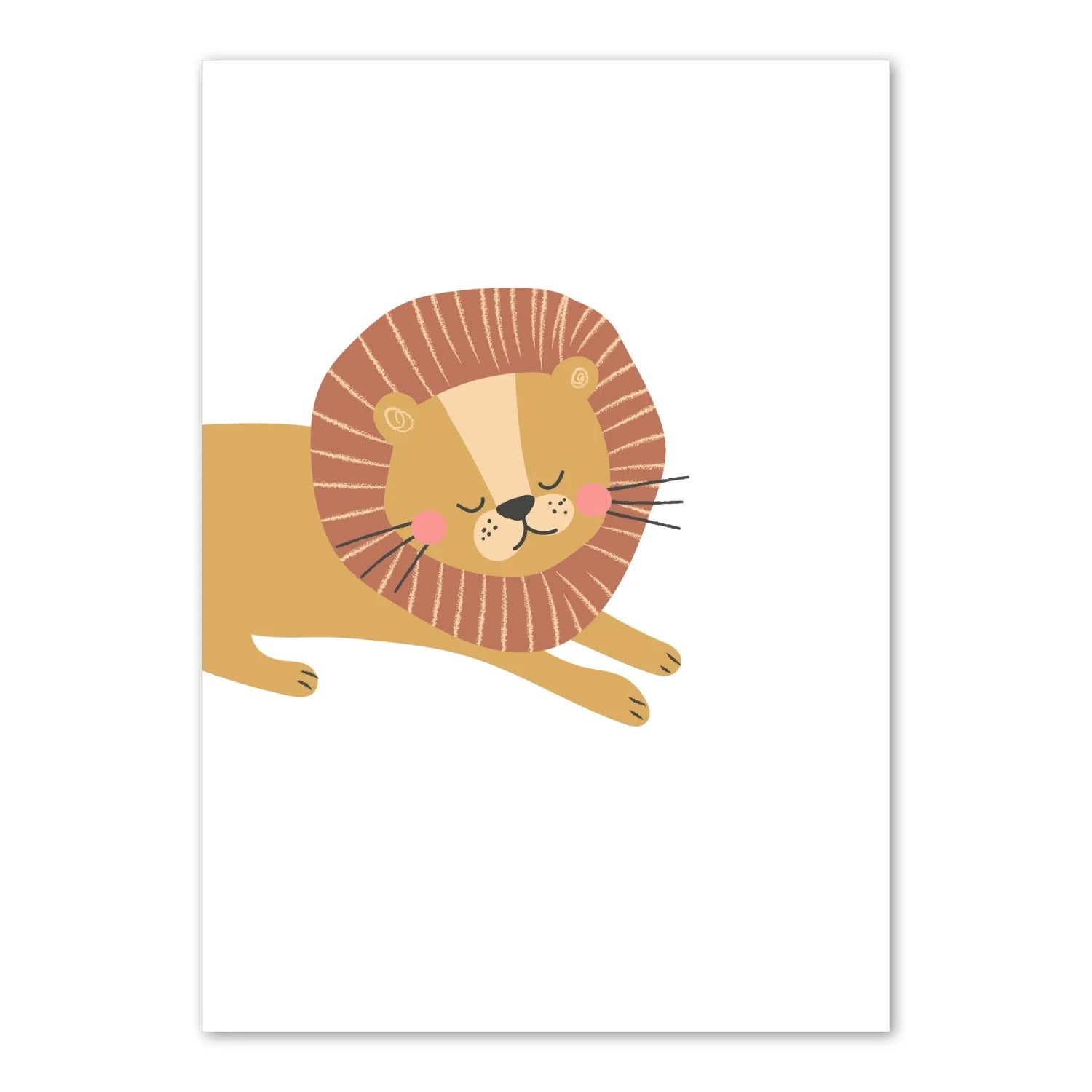 Cute Lion Print - Prints Animals