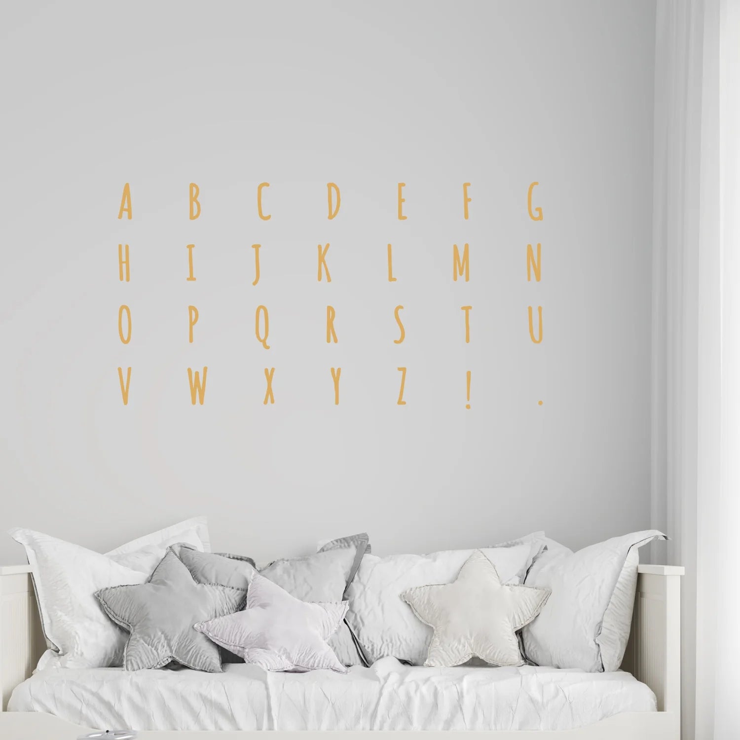 Hand Alphabet Wall Decal - Sunny Yellow Decals