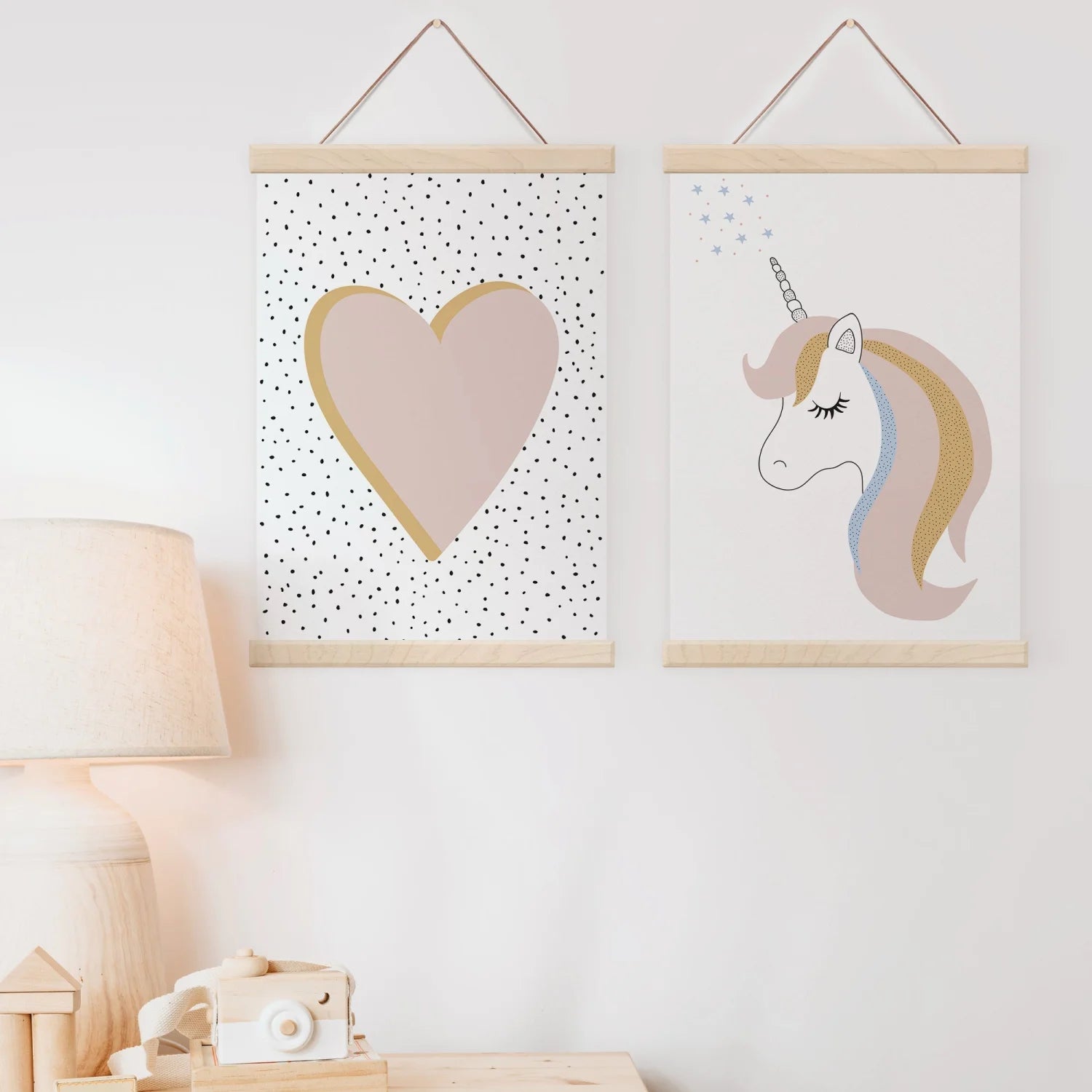 Heart and Unicorn Prints - Boho Love