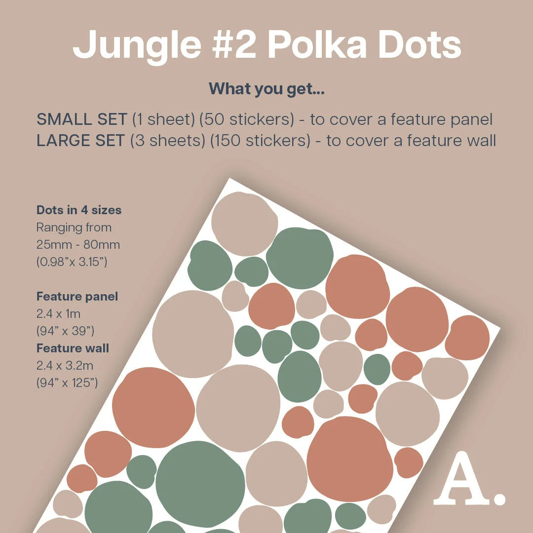 Jungle Vibes #2 Polka Dot Wall Decal - Decals Dots