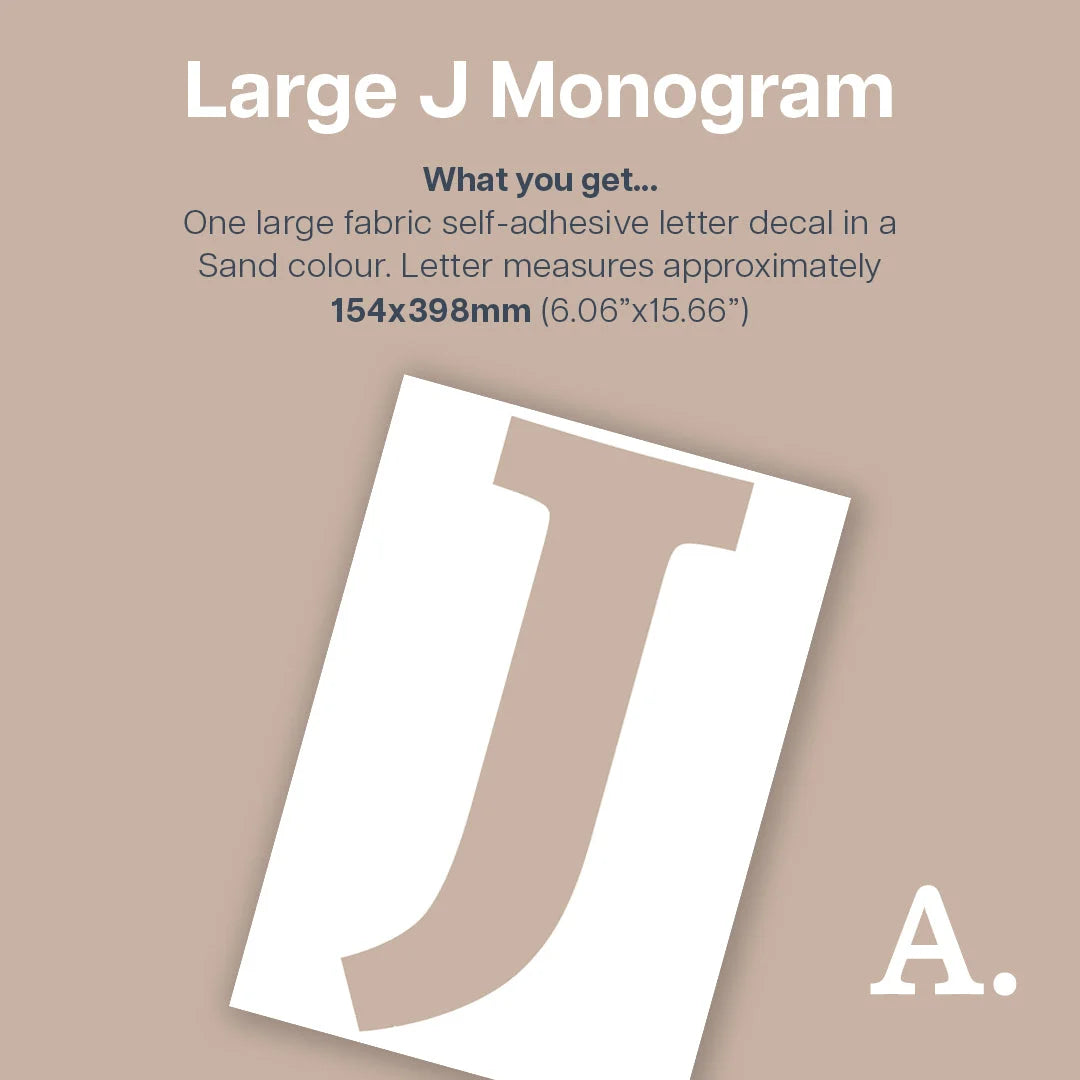 Letter J Monogram Decal - Decals Personalisation