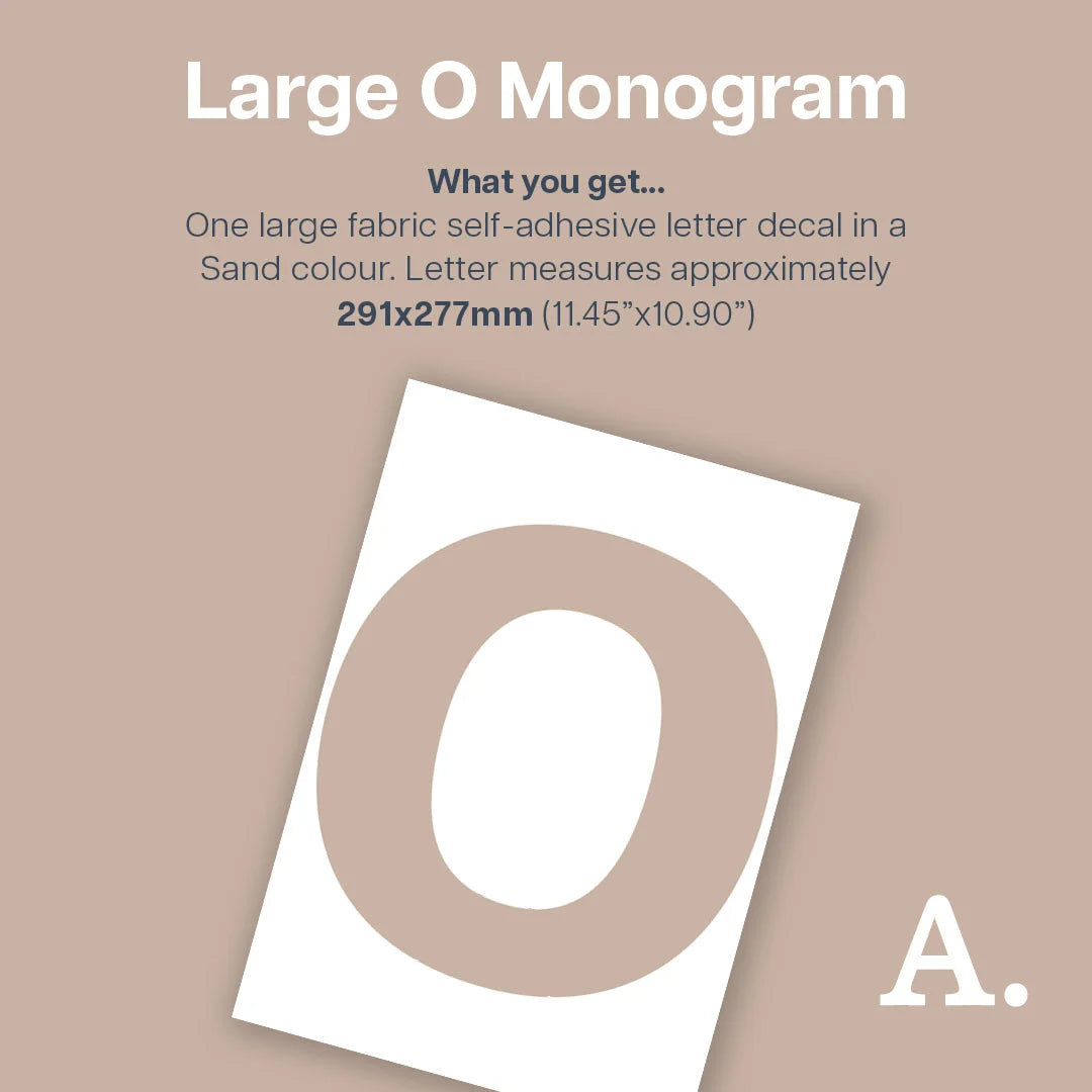 Letter O Monogram Decal - Decals Personalisation