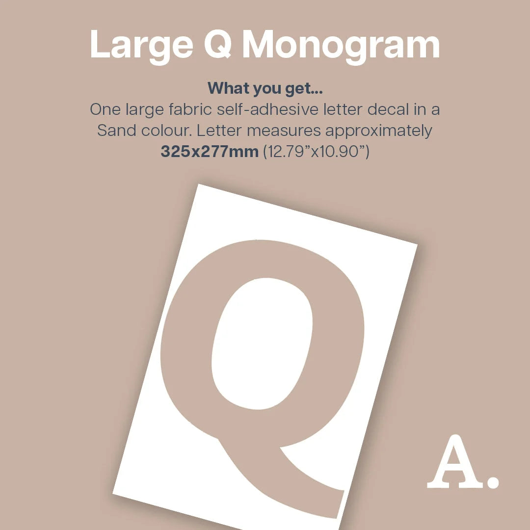 Letter Q Monogram Decal - Decals Personalisation