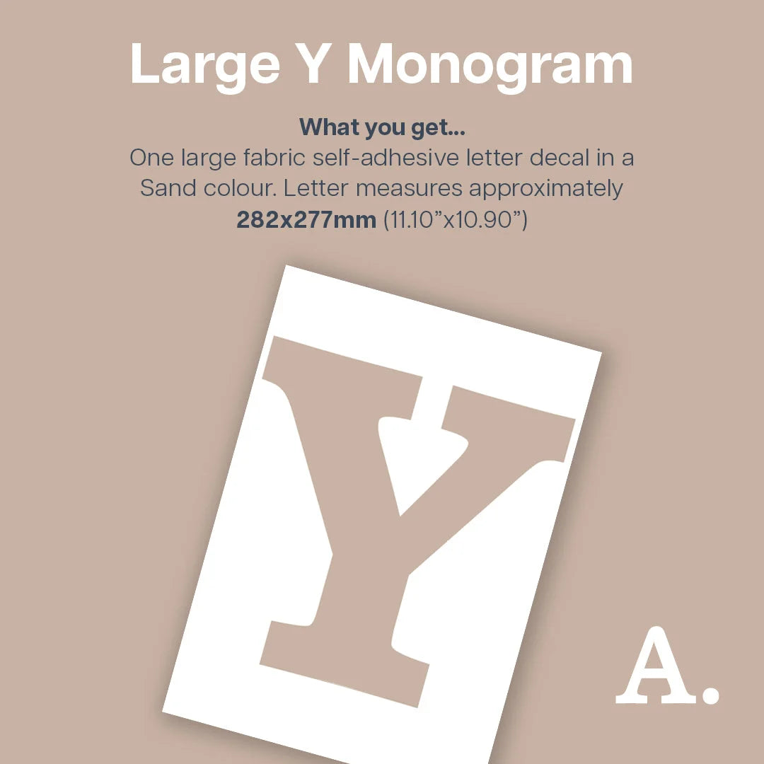 Letter Y Monogram Decal - Decals Personalisation