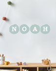 Mint Personalised Name Dots - Decals Personalisation