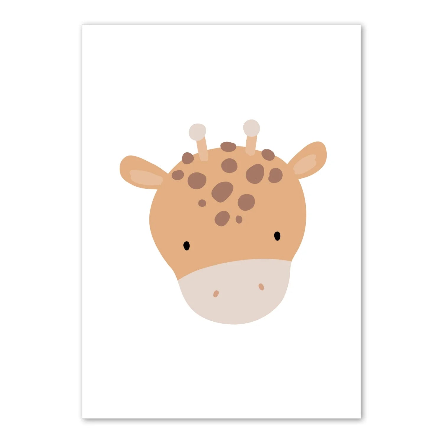Neutral Giraffe Print - Prints Animals