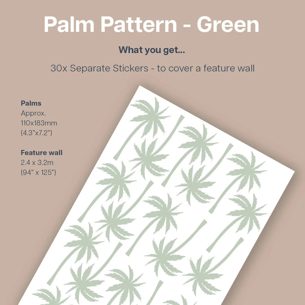 Palm Pattern - Green - Decals - Florals
