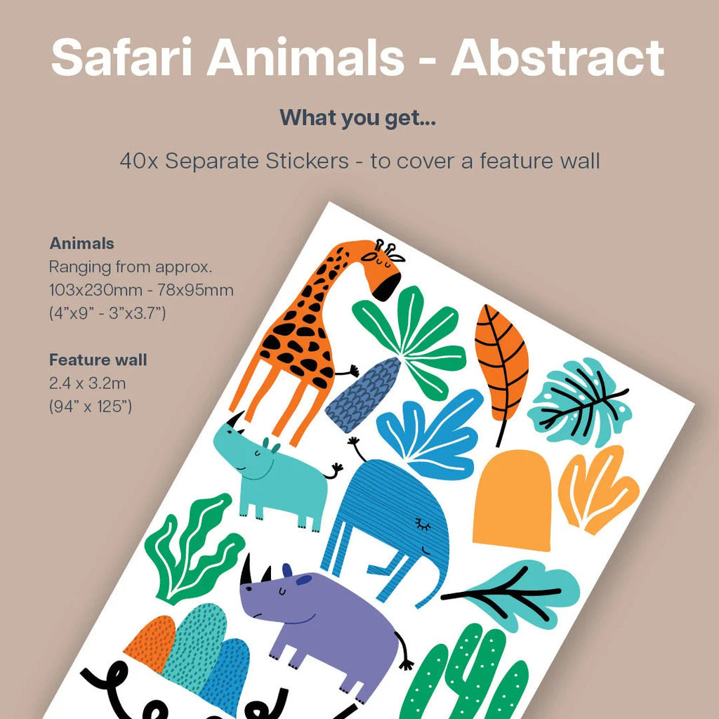 Safari Animals - Abstract - Decals - Animals