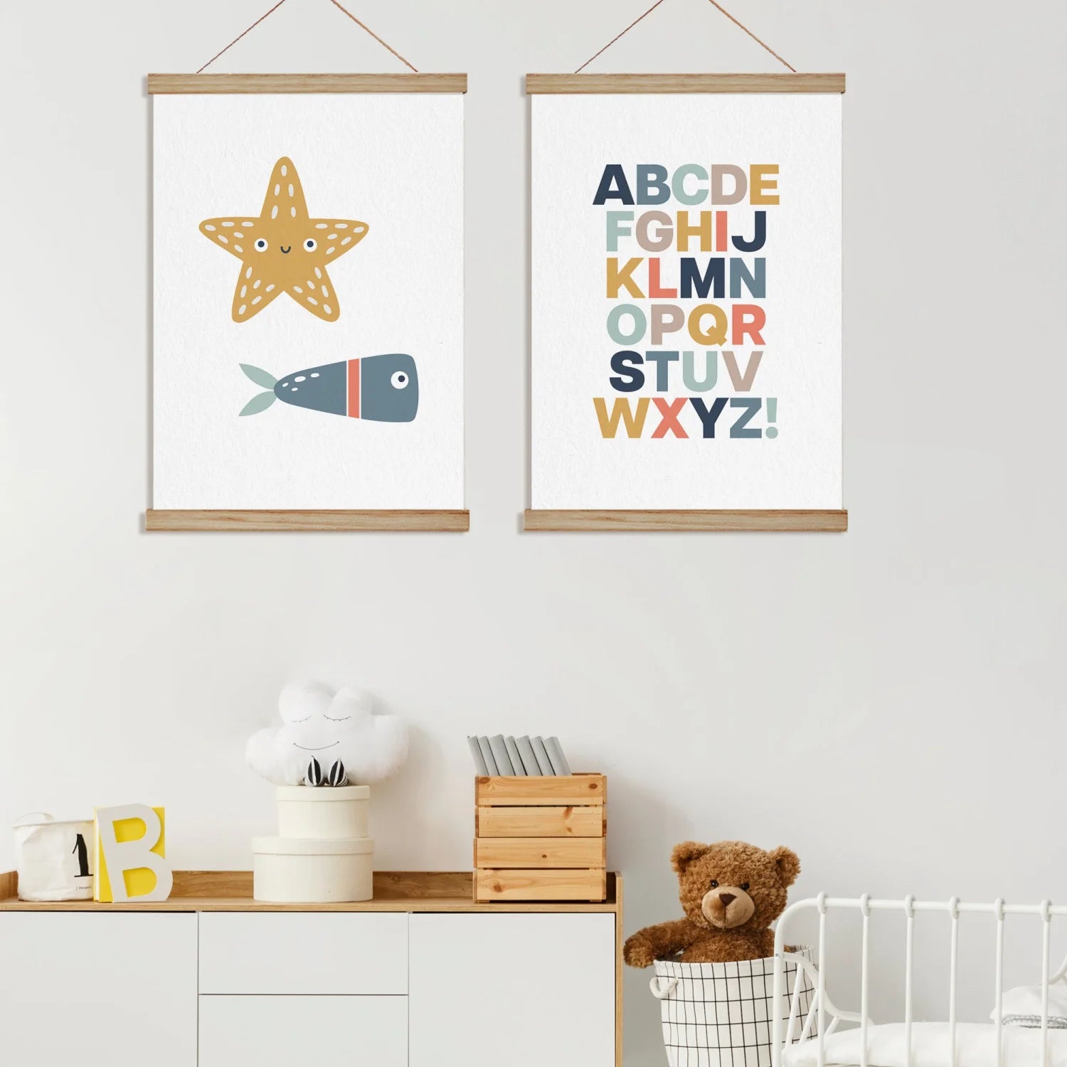 Star~Fish and Bold Alphabet Print - Prints By The Sea