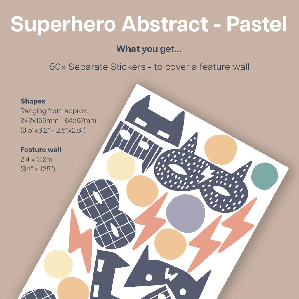 Superhero Abstract - Pastel - Decals - Fantasy