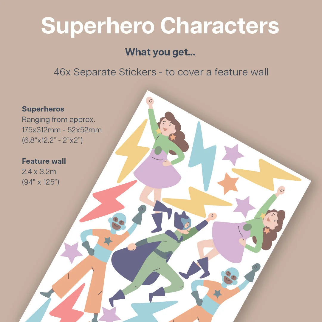Superhero Character Wall Decals - Decals - Fantasy