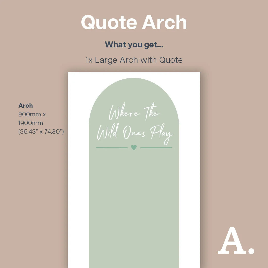 Where The Wild Ones Play Arch - Decals Quote Arches